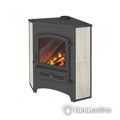 Печь-камин Этна (БКД) угловой беж. 9 кВт (150 кв.м) в Сургуте