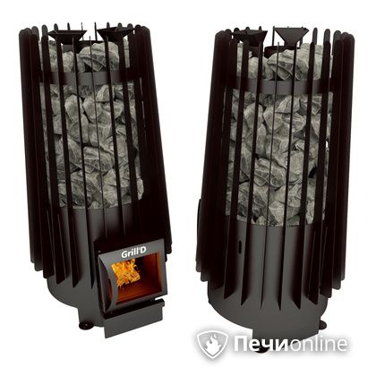 Дровяная печь-каменка GrillD Cometa Vega 180 short black в Сургуте