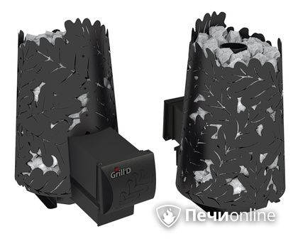 Дровяная печь-каменка GrillD Dubravo mini long black в Сургуте