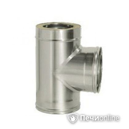 Дымоход Дымок Тройник 90° с изоляцией 0,8 мм. ТRFR90 150/230 в Сургуте