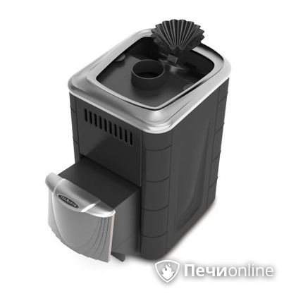 Дровяная банная печь TMF Гейзер Мини 2016 Carbon закрытая каменка нержавеющая дверь антрацит в Сургуте