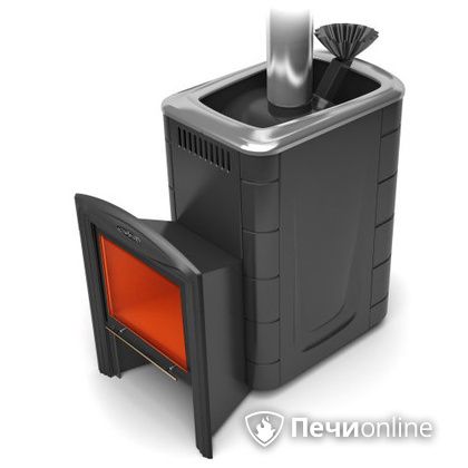 Дровяная банная печь TMF Гейзер 2014 Carbon Витра антрацит в Сургуте