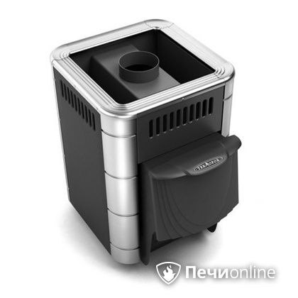 Дровяная банная печь TMF Оса Inox дверь антрацит короткий канал антрацит в Сургуте